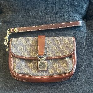 Dooney & Burke Monogramed Canvass Wristlet